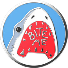 Load image into Gallery viewer, Shark Bites Blue Enamel